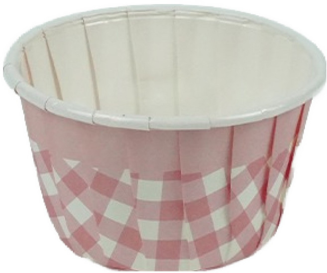 천운패키지 브레드롤컵 50, 핑크체크, 100개