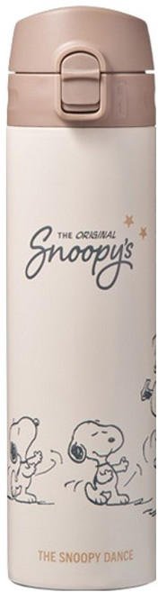 락앤락 스누피 슬림핏 보온보냉 텀블러 LHC3270LBRW SNP, 브라운, 400ml, 1개