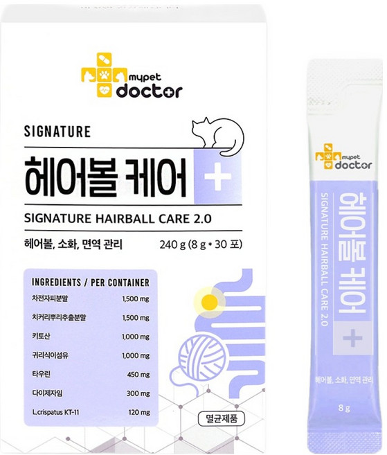 마이펫닥터 고양이 시그니처 2.0 영양제 30p, 240g, 헤어볼, 1개