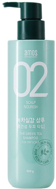 아모스프로페셔널 녹차실감 샴푸 촉촉한 타입, 500g, 1개