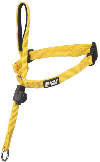 와일드독 강아지 앞섬방지 훈련용 젠틀리더 목줄, 옐로우, 1개