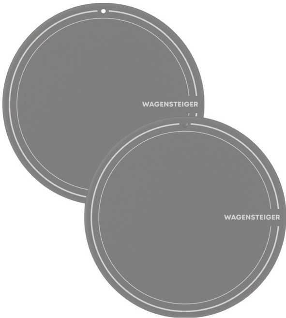바겐슈타이거 실리콘 플레티넘 인덕션 보호매트 원형, 라이트그레이, 2개