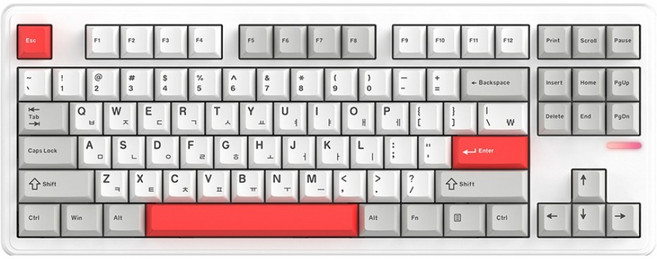 긱스타 가스켓 유무선 텐키리스 키보드 선셋 저소음, 화이트, GKG87, 제조사축