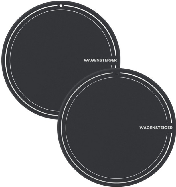 바겐슈타이거 실리콘 플레티넘 인덕션 보호매트 원형, 차콜, 2개