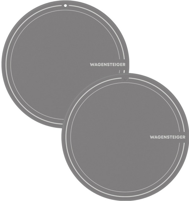 바겐슈타이거 실리콘 플레티넘 인덕션 보호매트 원형, 라이트그레이, 2개