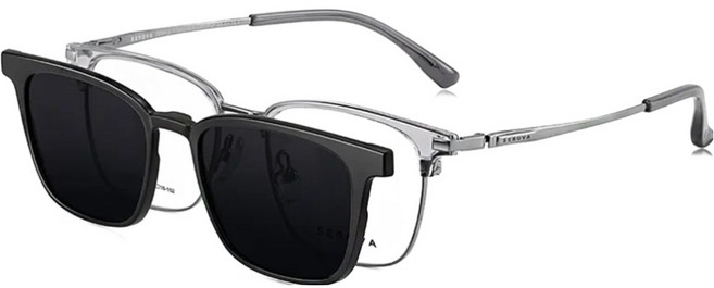 SEROVA 施洛華 眉框光學眼鏡 附磁吸式偏光前掛片 SX012-C16