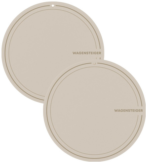 바겐슈타이거 실리콘 플레티넘 인덕션 보호매트 원형, 크림, 2개