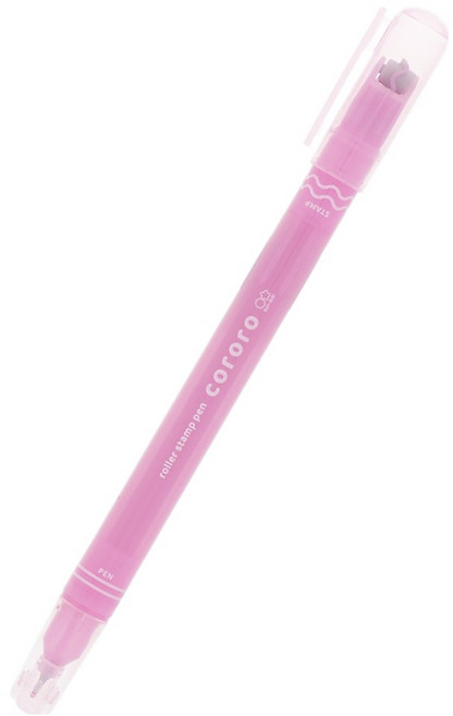 sun-star cororo 3 波浪簽字雙頭兩用筆, 1個, 梅粉色
