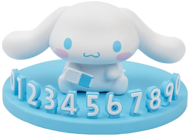 ROYCHE 三麗鷗角色公仔車用停車號碼牌, 1個, 大耳狗喜拿