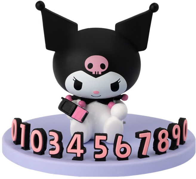 ROYCHE 三麗鷗角色公仔車用停車號碼牌, 1個, 酷洛米