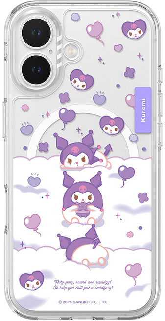 쿠로미 크리스탈 투명 컬러 맥세이프 디자인 휴대폰 케이스