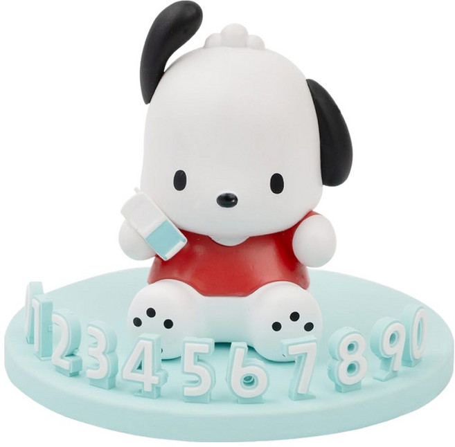 ROYCHE 三麗鷗角色公仔車用停車號碼牌, 1個, 帕恰狗