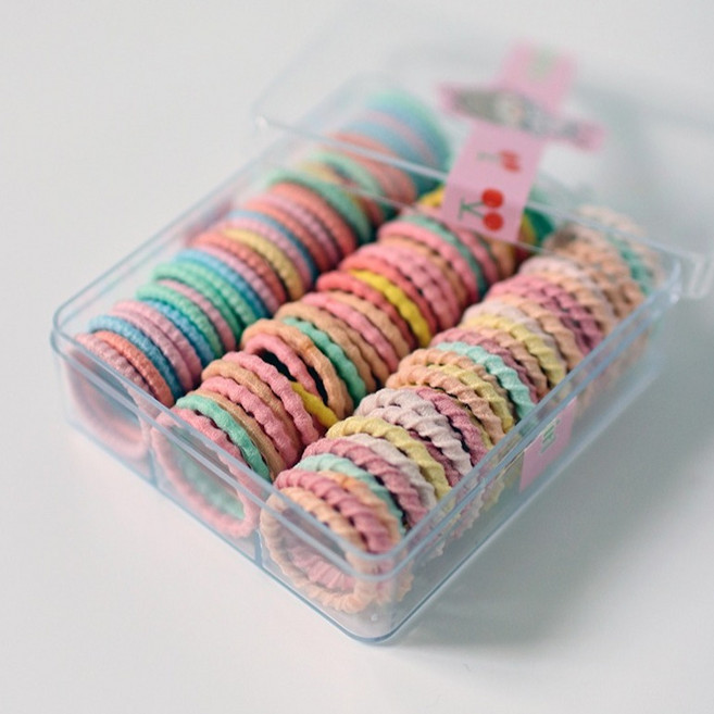 아기코끼리 여아용 미니링 머리끈 세트