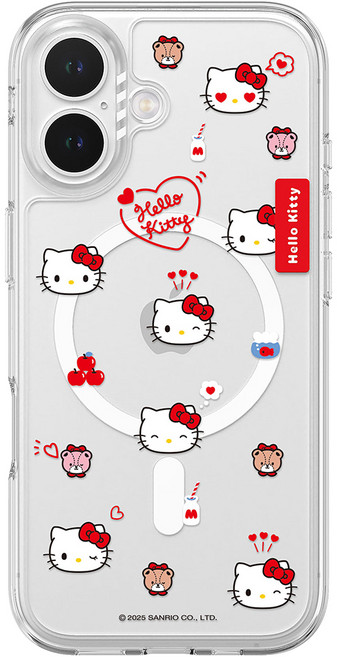 헬로키티 크리스탈 투명 컬러 맥세이프 디자인 휴대폰 케이스