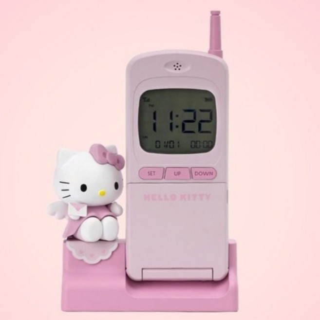 로이체 산리오 헬로키티 레트로 탁상시계 KP002