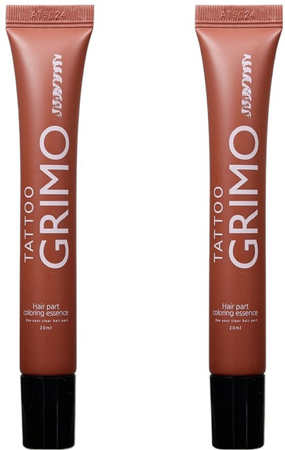 타투그리모 스킨어게인 헤어 두피물들임 컬러링 에센스 20ml, 2개, 진갈색
