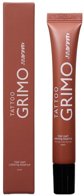 TATTOO GRIMO Skin Again 頭髮頭皮染色精華液 20ml, 深棕色, 1個