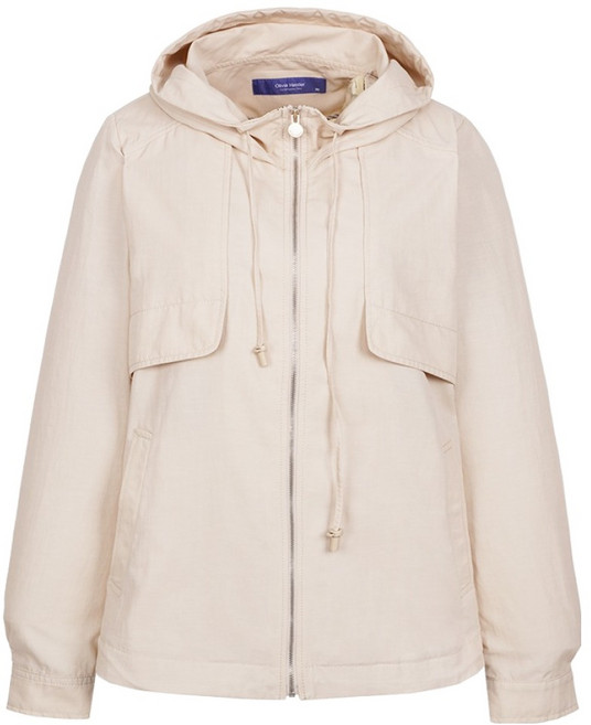 올리비아하슬러 여성용 배색 스트라이프 반후드 점퍼 OHCFJP102