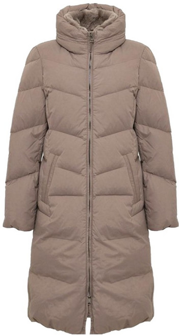 샤트렌 여성용 천연모피 보온 롱 구스다운 패딩 HCBWDW211