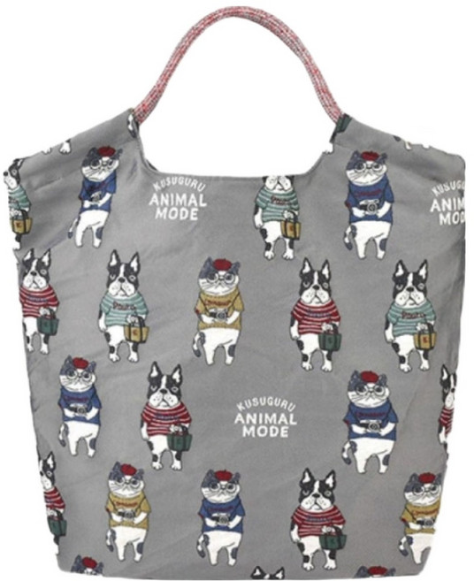 kUSUgURU JAPAN 日本眼鏡貓 Animal Mode系列 日本精緻戈布蘭織 傘繩多用途購物包/織紋拼色時尚包