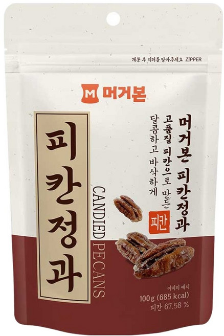 머거본 피칸정과, 100g, 1개