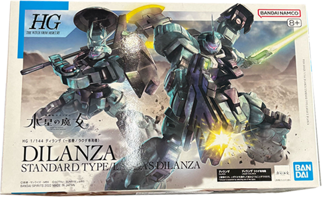 BANDAI HG TWFM 005 迪蘭薩 一般機/勞達專用機 機動戰士鋼彈 水星的魔女 組裝模型, 1個