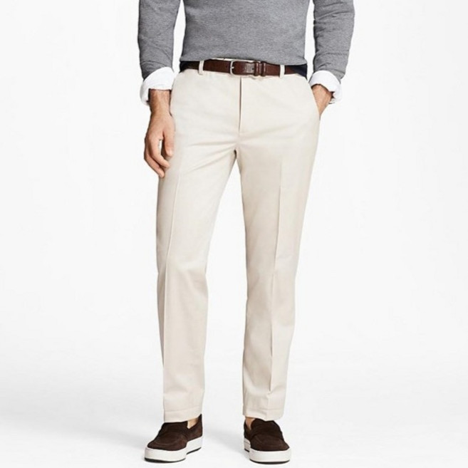 브룩스브라더스 남성용 밀라노핏 라이트웨이트 어드벤티지 스트레치 치노 팬츠