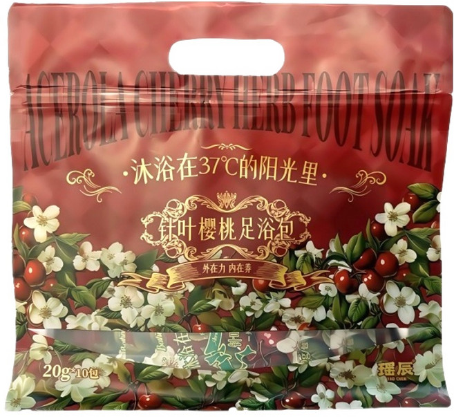 YAO CHEN 瑤辰 針葉櫻桃足浴包, 20g, 10入, 1組