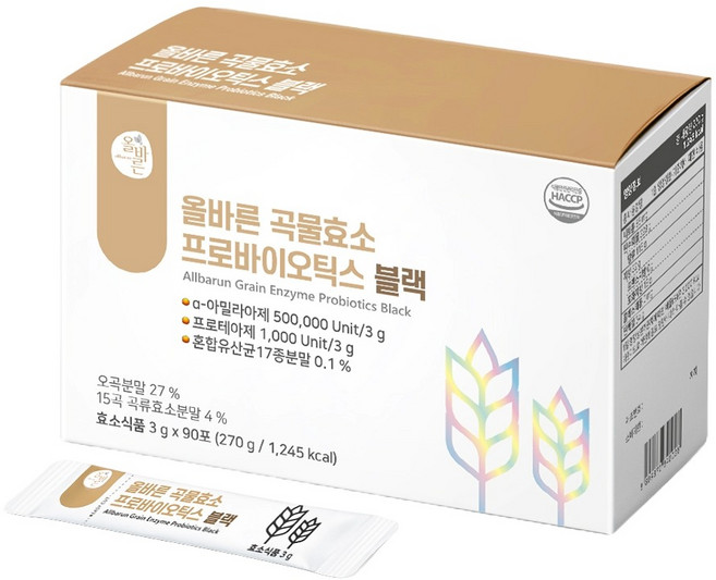 올바른건강식품 곡물효소 프로바이오틱스 블랙, 270g, 1개