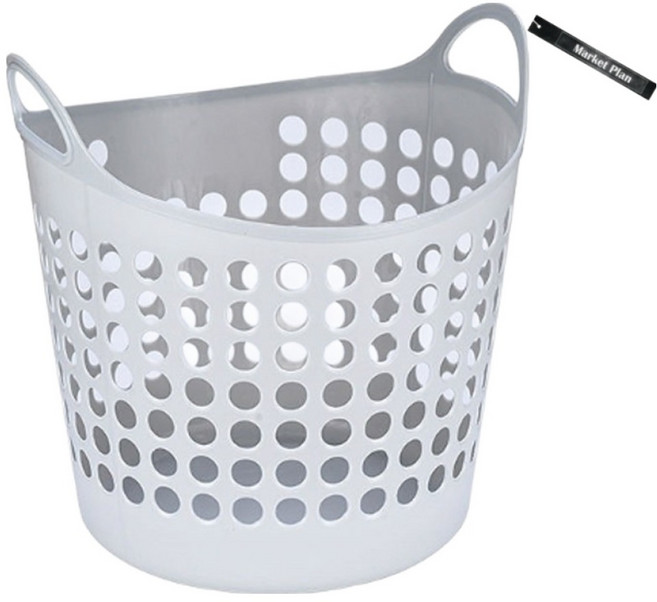 마켓플랜 클리닝 다용도 대용량 세탁 바구니, 그레이
