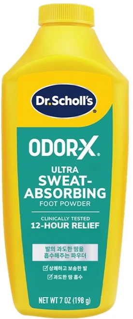 닥터숄 ODOR-X 땀 흡수 풋 파우더, 1개입, 1개 - 쿠팡