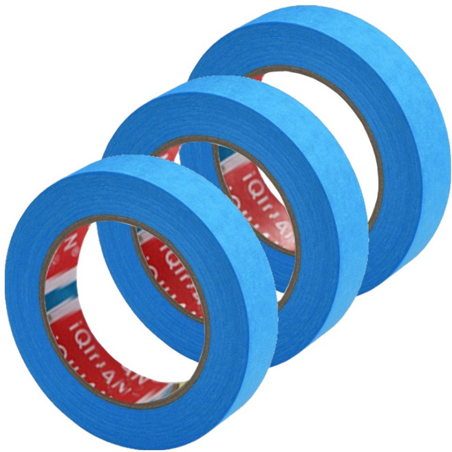 다다 칼라 종이 디자인 마스킹 테이프 20mm x 15m, 블루, 3개