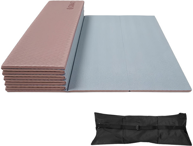 QMAT 環保POE摺疊瑜珈墊 附尼龍拉鍊袋, 香檳葡萄, 1個