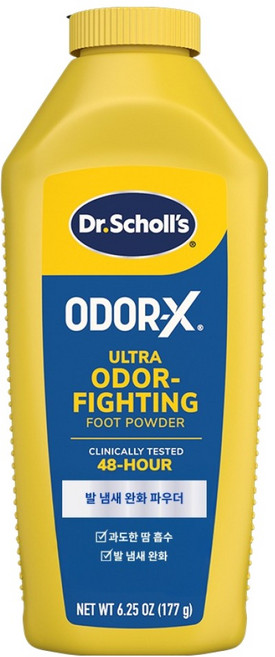 Dr. Scholl's 爽健 ODOR-X 除臭足部爽身粉, 177g, 1入, 1個