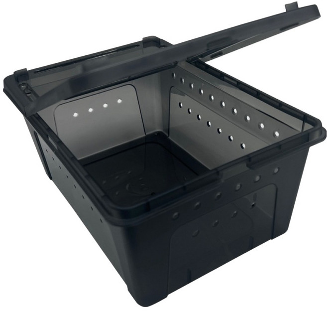 노모이펫 파충류 양서류 H3 피딩박스 M(26 x 17.5 x 11.5 cm), 블랙, 1개