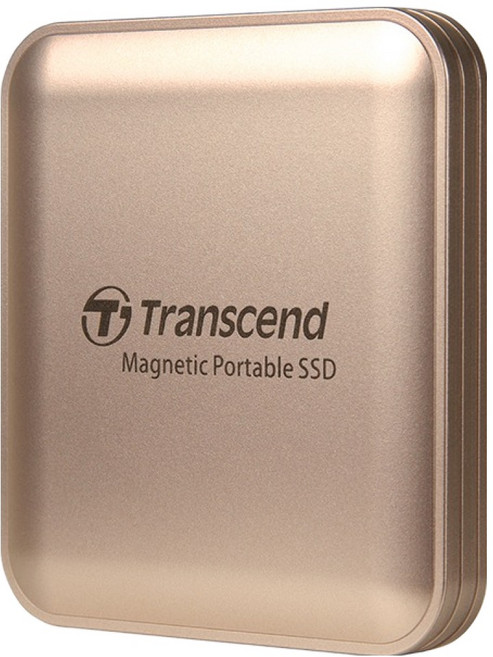 Transcend 創見 磁吸式外接SSD ESD420, 香檳金, 1TB