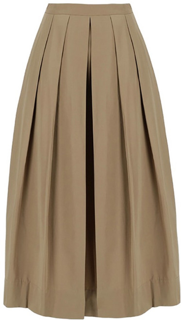 숲 여성용 핀턱 플레어 롱 스커트 SA9SRM5