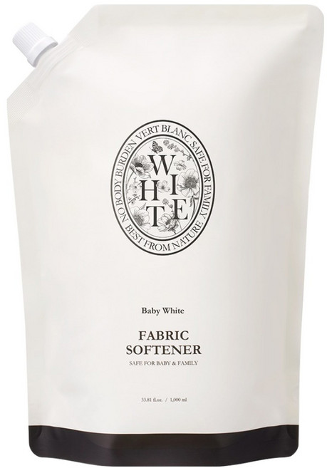 베르블랑 유아용 섬유유연제 화이트향 리필, 1L, 1개