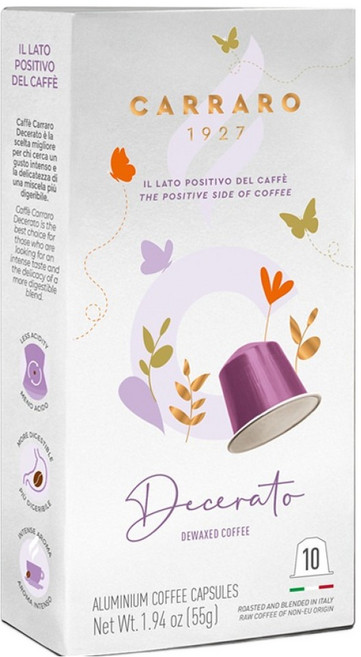 CARRARO 迪席拉朵 DECERATO 咖啡膠囊 適用Nespresso Original 膠囊咖啡機, 5.5g, 10個, 1盒