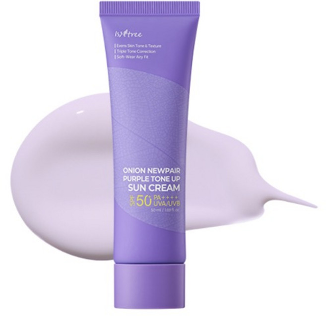 이즈앤트리 어니언 뉴페어 퍼플 톤업 선크림 SPF50+ PA++++, 1개, 50ml