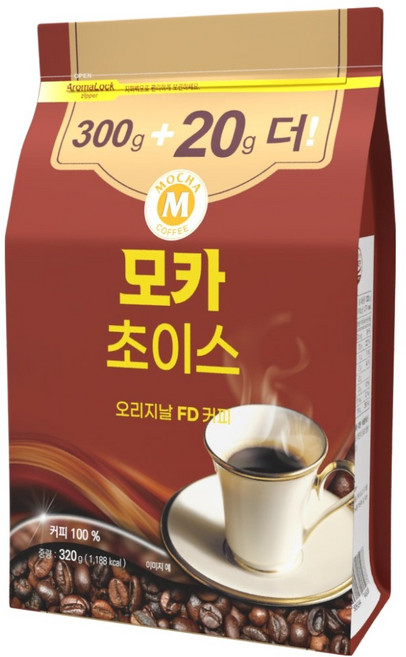 커피케이케이 모카 초이스 오리지날 FD 원두커피믹스, 320g, 1개