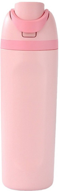 bebehome 316不鏽鋼直飲吸管兩用式輕量保溫瓶, 粉色, 1個, 600ml