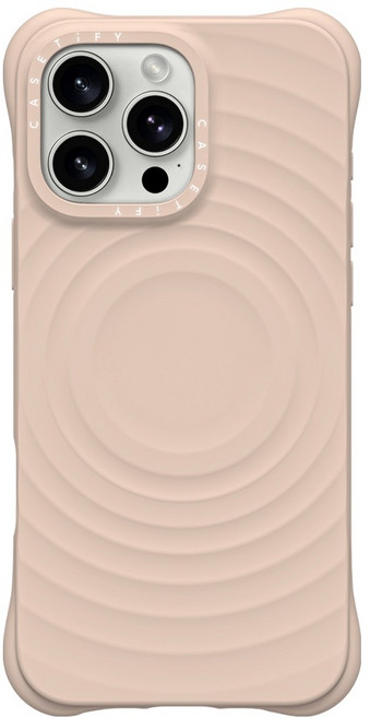 CASETiFY 波紋 手機殼 iPhone 16 Pro MagSafe Compatible Non-Slip Tactile buttons 礫石白