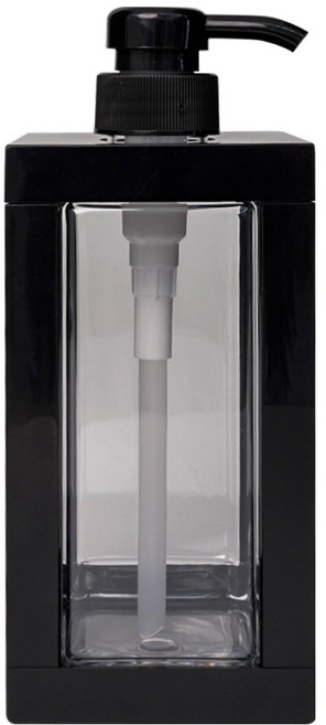 인블룸 깔끔한 주방세제 사각 디스펜서 일반형 750ml, 블랙, 1개