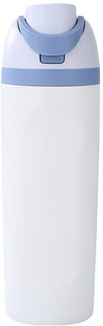 bebehome 316不鏽鋼直飲吸管兩用式輕量保溫瓶, 白色 + 藍色, 1個, 600ml