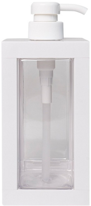 인블룸 깔끔한 주방세제 사각 디스펜서 일반형 750ml, 화이트, 1개