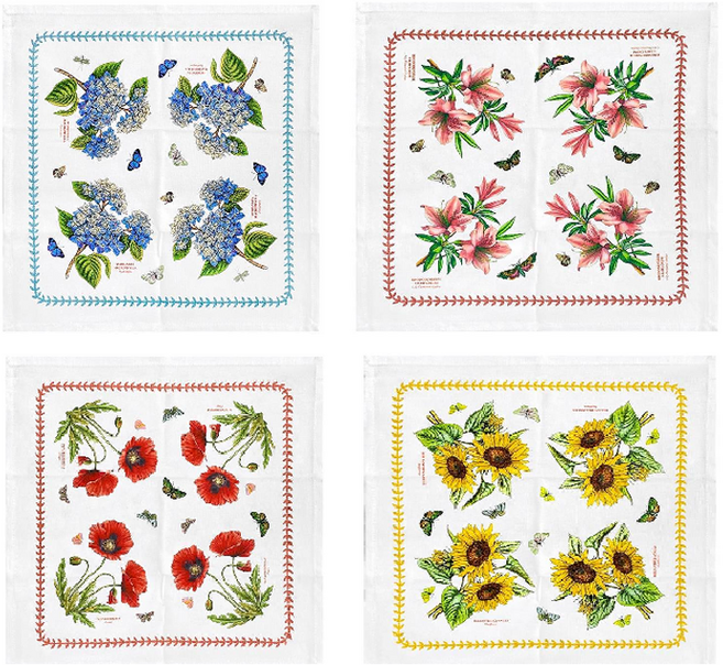 포트메리온 보타닉가든 메도우 면냅킨 4종 세트, 혼합색상, 1세트