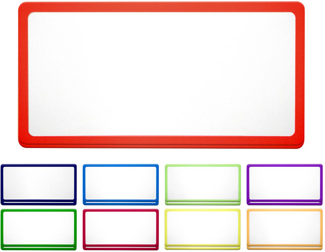 월드크린 자석 이름표 화이트 라벨 중(100 x 50 mm) 9종 x 2p 세트, 혼합색상, 1세트