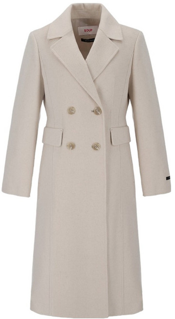 숲 여성용 더블 버튼 핸드메이드 롱 보온 코트 SABHC89