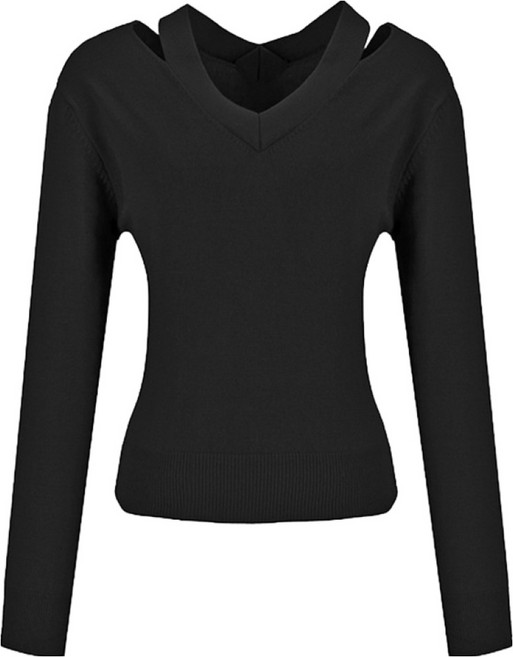 숲 여성용 브이넥 긴팔 보온 니트 SA9LK83